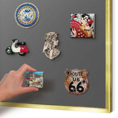 Tableau pour aimants cadre doré Gris foncé