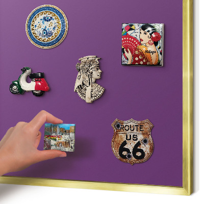 Tableau pour aimants cadre doré Violet intense
