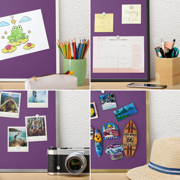 Tableau pour aimants cadre doré Violet intense