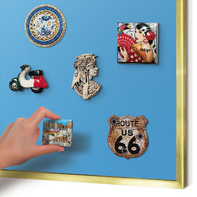 Tableau pour aimants cadre doré Eau bleue