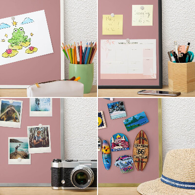 Tableau pour aimants cadre doré Rose pastel poudré