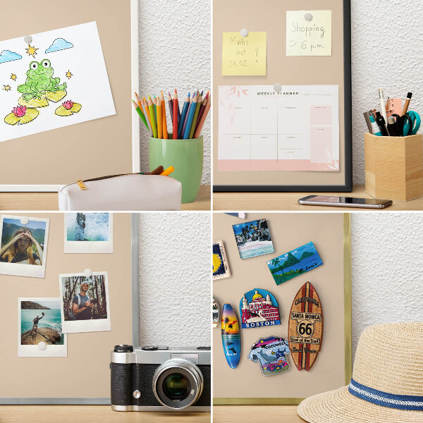 Tableau pour aimants cadre doré Beige orange