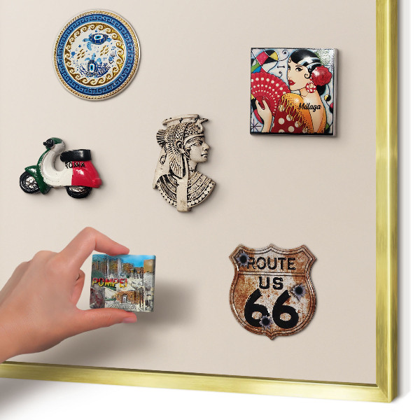 Tableau pour aimants cadre doré Beige chaud