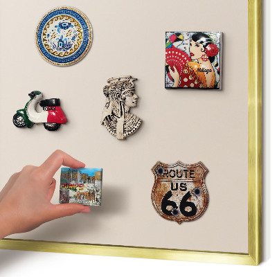 Tableau pour aimants cadre doré Beige chaud