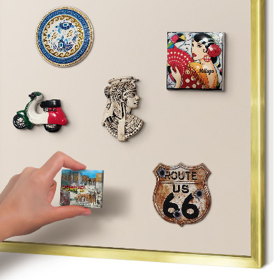 Tableau pour aimants cadre doré Beige chaud