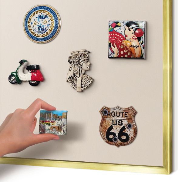 Tableau pour aimants cadre doré Beige chaud