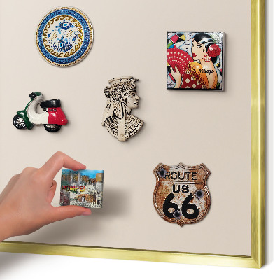 Tableau pour aimants cadre doré Beige chaud