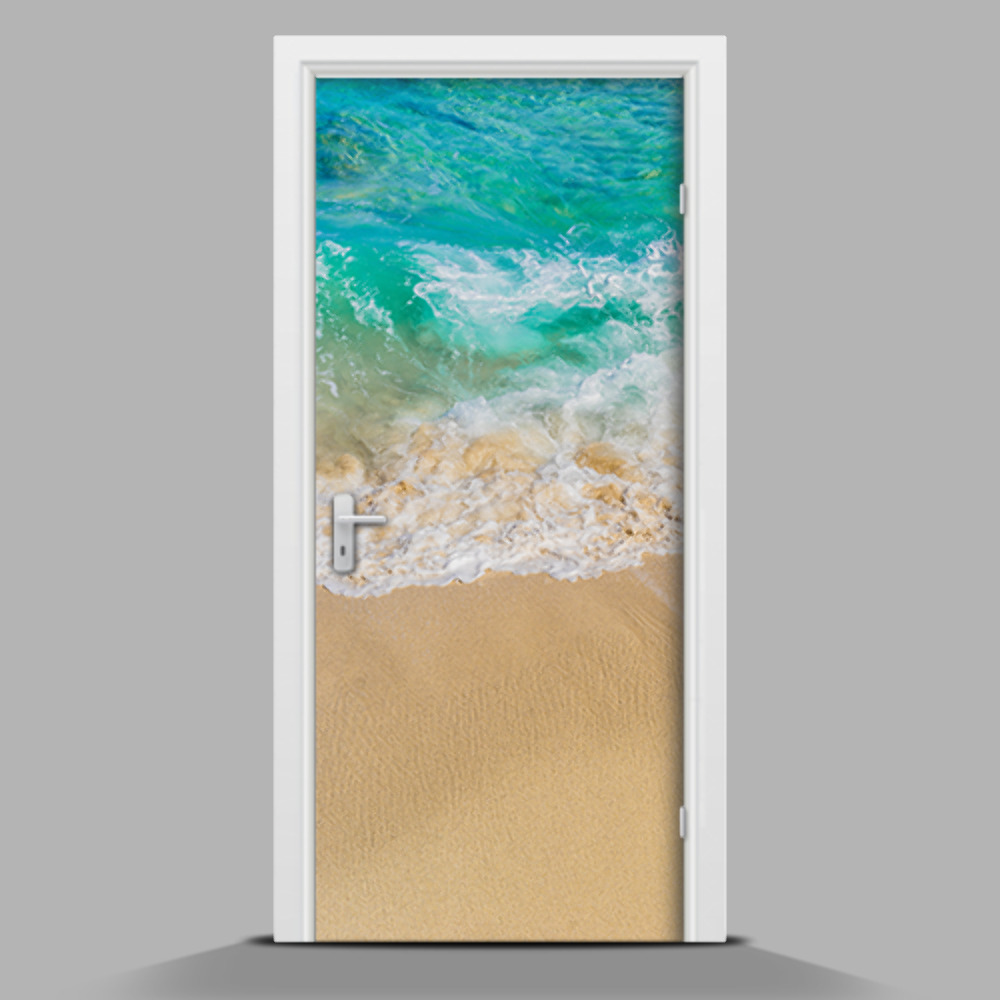 Autocollant pour porte Sur la plage