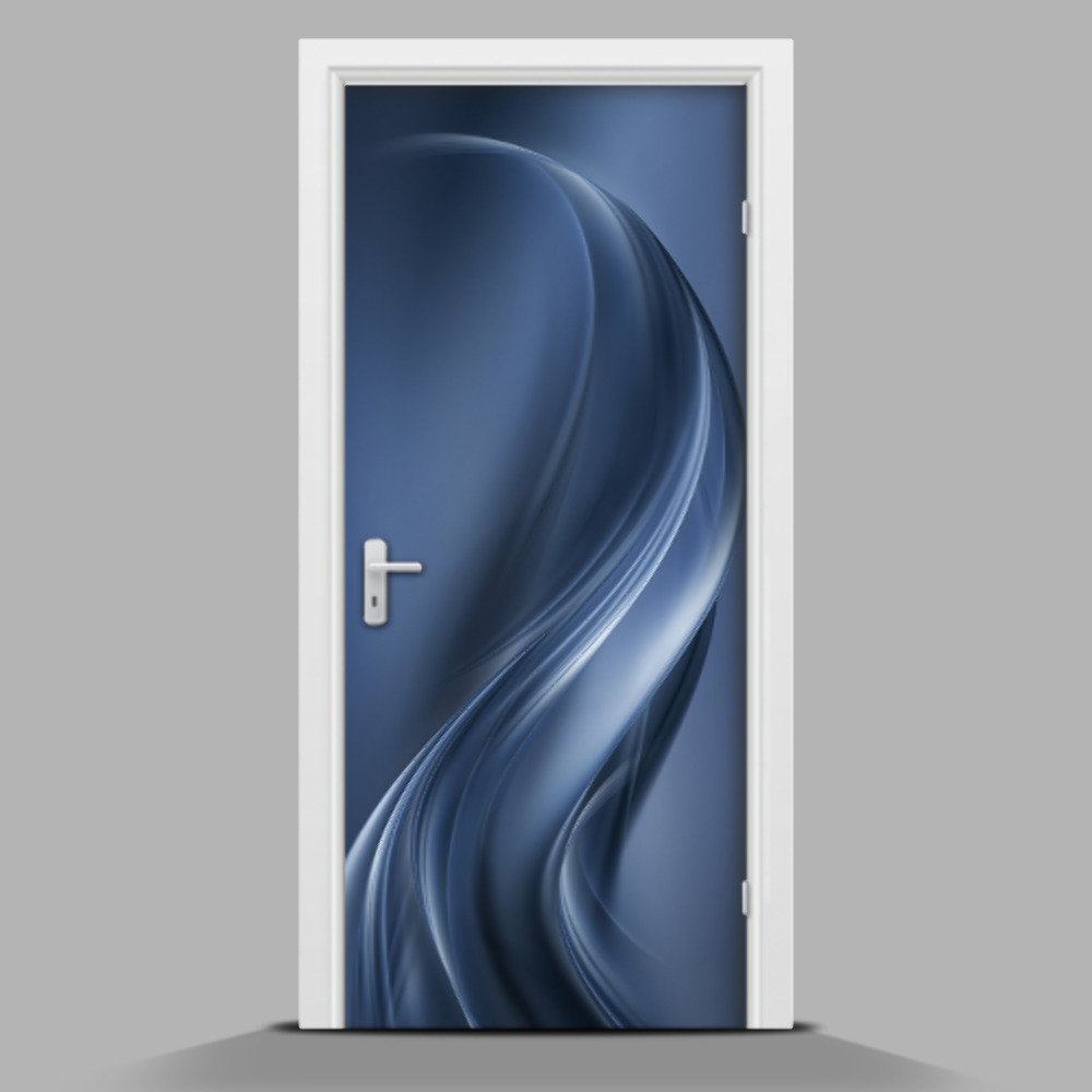 Décoration porte intérieur Abstrait bleu