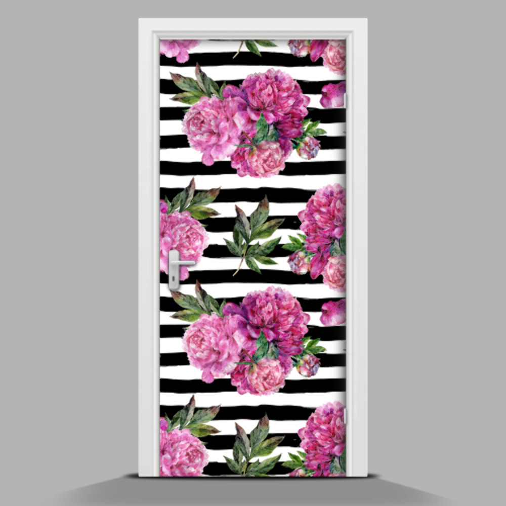 Papier peint de porte Bouquets de pivoines