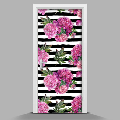 Papier peint de porte Bouquets de pivoines