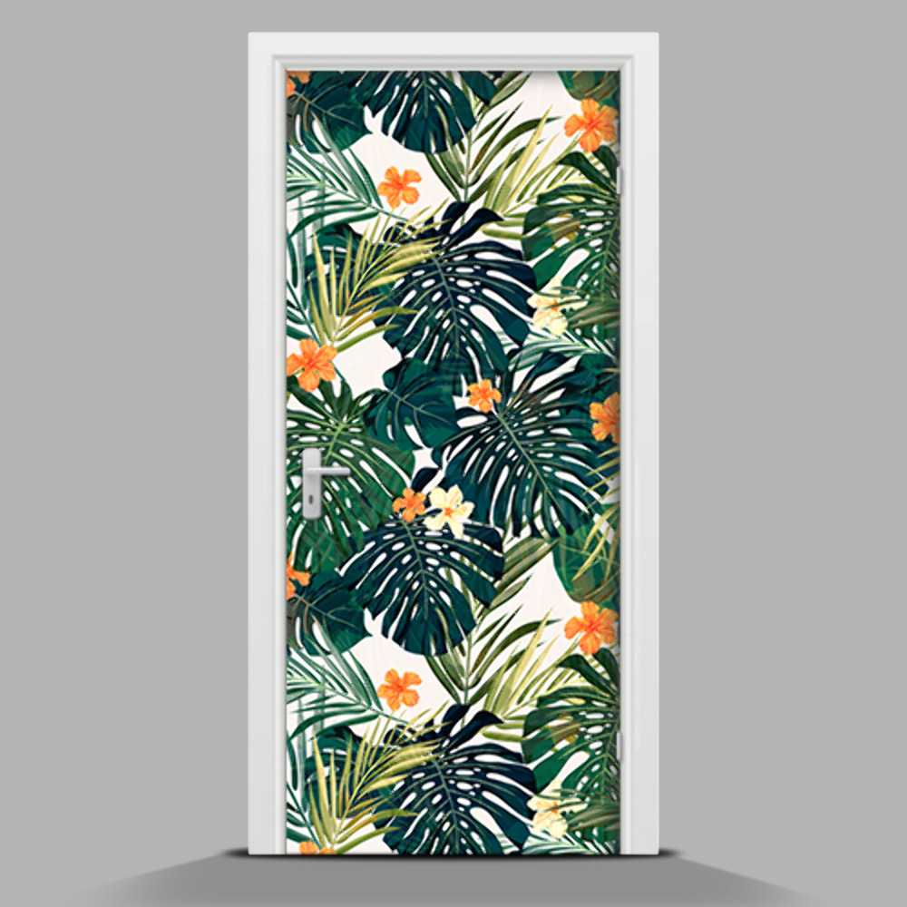 Sticker de porte Motif tropical