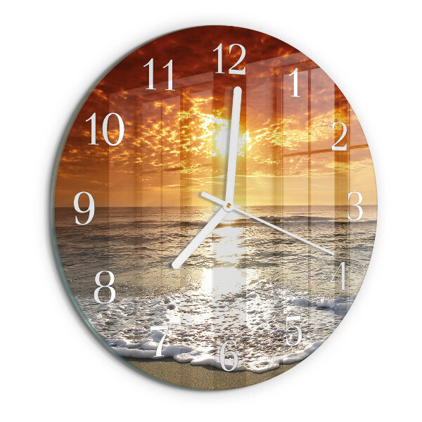 Horloge ronde Plage Mer