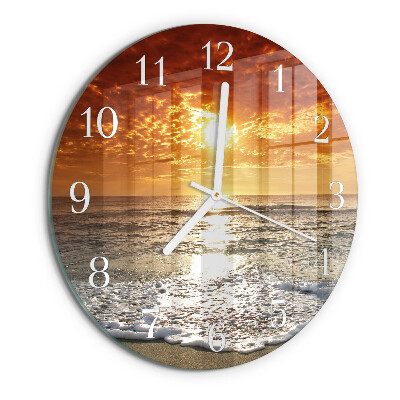 Horloge ronde Plage Mer