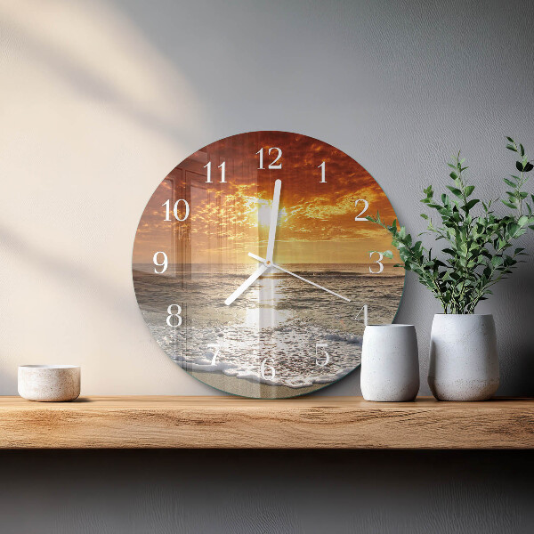 Horloge ronde Plage Mer