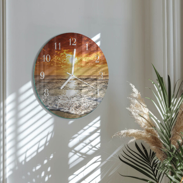 Horloge ronde Plage Mer