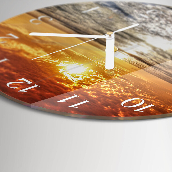 Horloge ronde Plage Mer