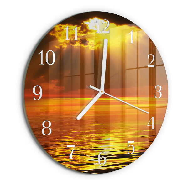 Horloge ronde Coucher de soleil