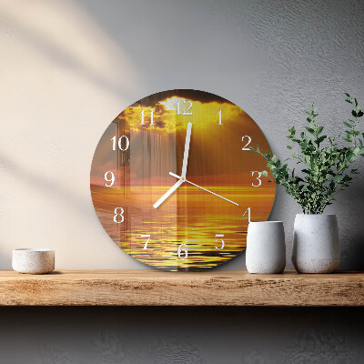 Horloge ronde Coucher de soleil