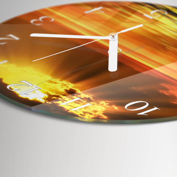 Horloge ronde Coucher de soleil