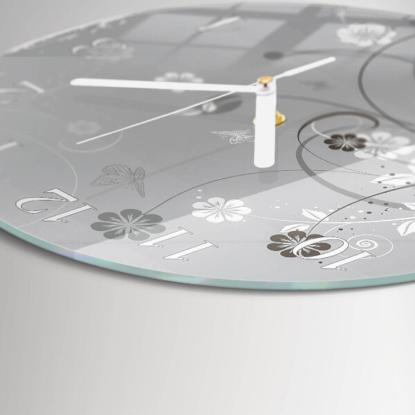 Horloge ronde Fleurs