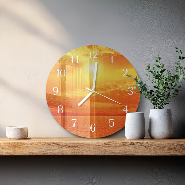 Horloge ronde Ensoleillé