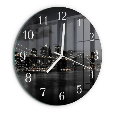 Horloge ronde Pont horizontal
