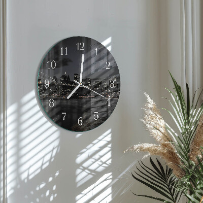 Horloge ronde Pont horizontal