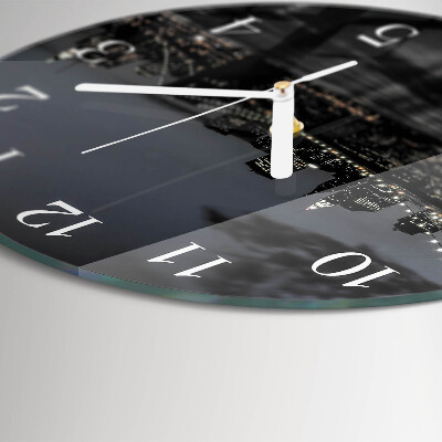 Horloge ronde Pont horizontal