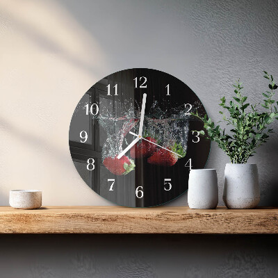 Horloge ronde Fraises
