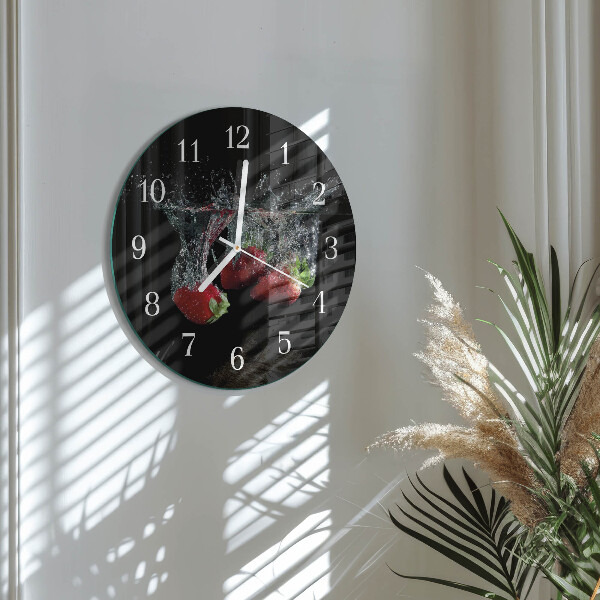 Horloge ronde Fraises