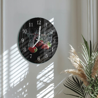 Horloge ronde Fraises