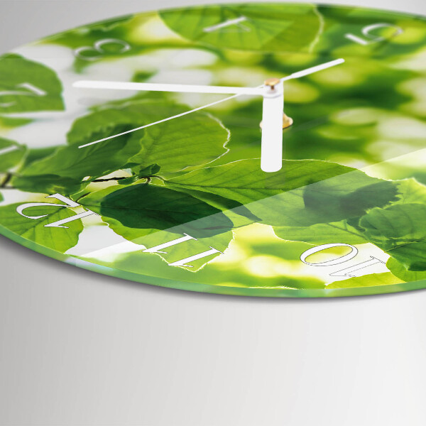 Horloge ronde Feuilles