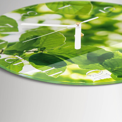 Horloge ronde Feuilles