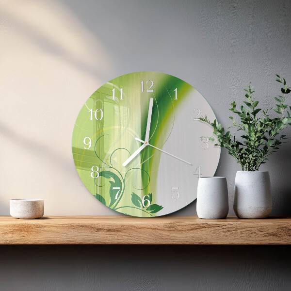 Horloge ronde Motif floral