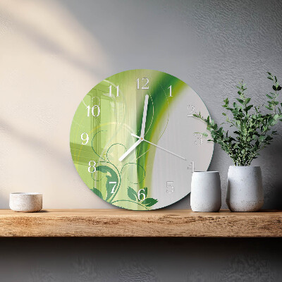 Horloge ronde Motif floral
