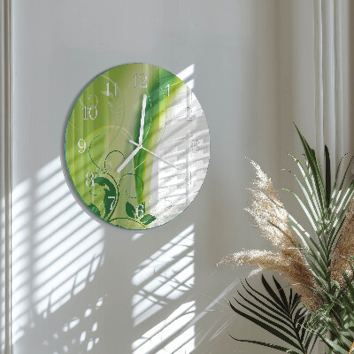 Horloge ronde Motif floral