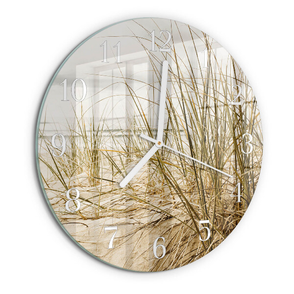 Horloge ronde Herbe de plage