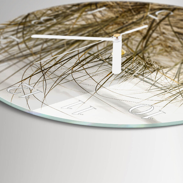 Horloge ronde Herbe de plage