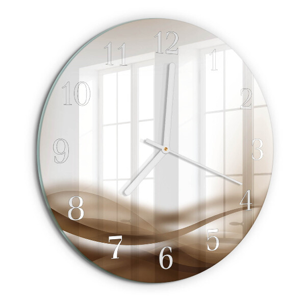Horloge ronde Lignes abstraites