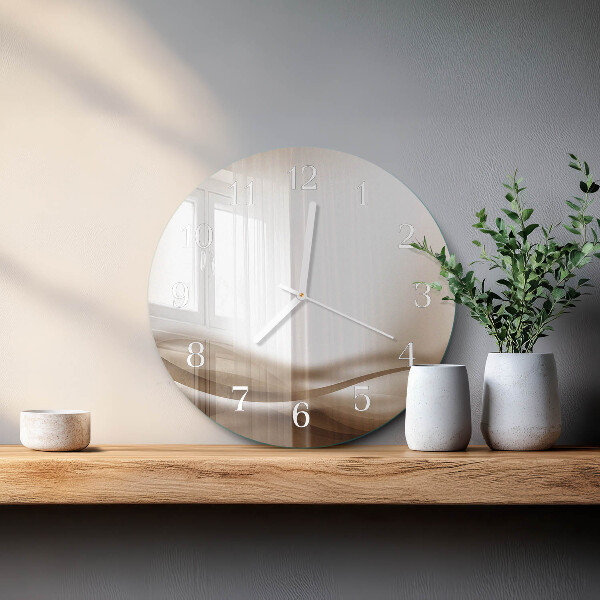 Horloge ronde Lignes abstraites