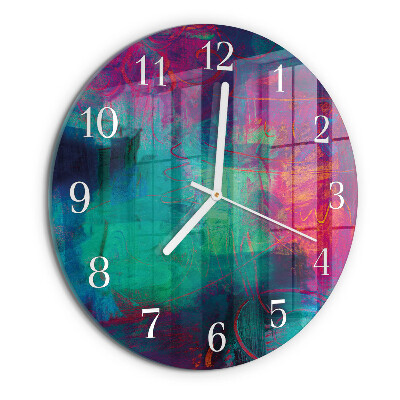 Horloge ronde Peinture colorée