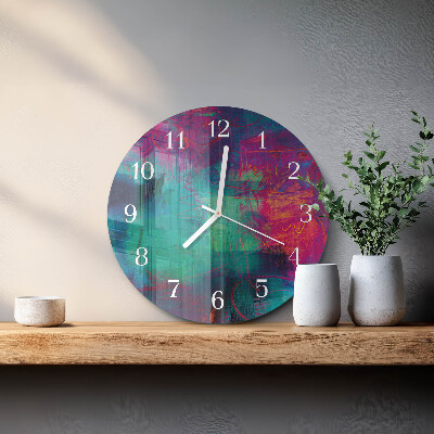 Horloge ronde Peinture colorée