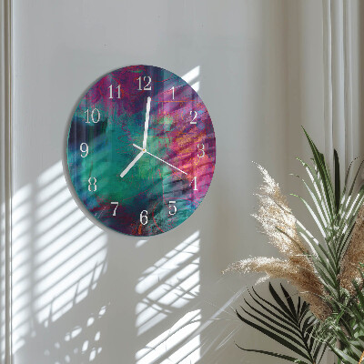 Horloge ronde Peinture colorée