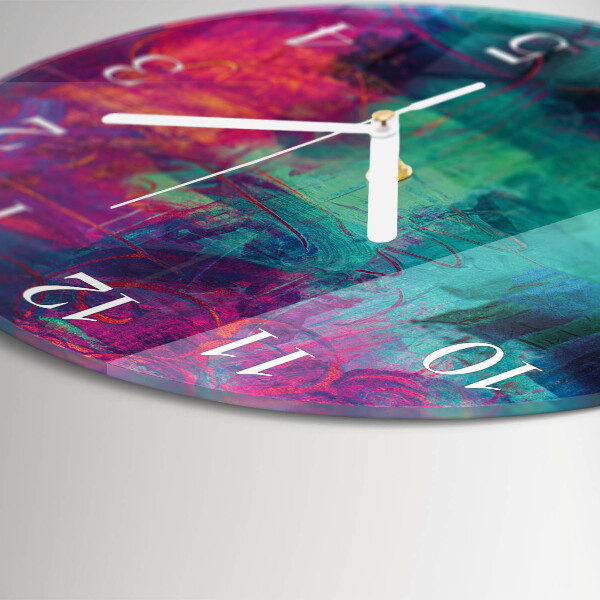 Horloge ronde Peinture colorée