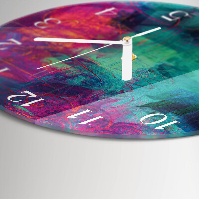 Horloge ronde Peinture colorée