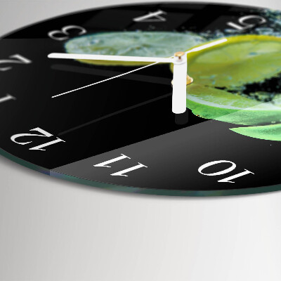 Horloge ronde Citron et citron vert