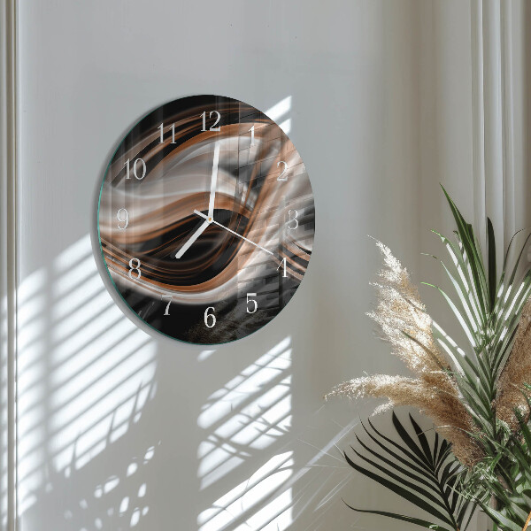 Horloge ronde Art abstrait