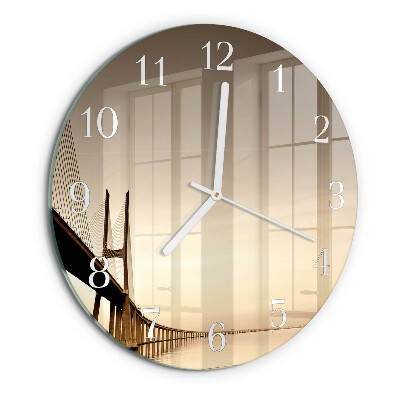 Horloge ronde Pont Sepia