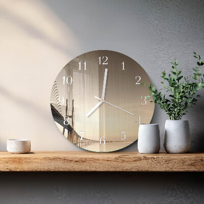 Horloge ronde Pont Sepia